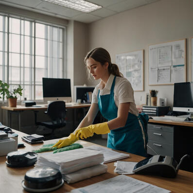 Dusting & Wipping Desks