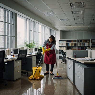 Mopping & Vaccuming Floors